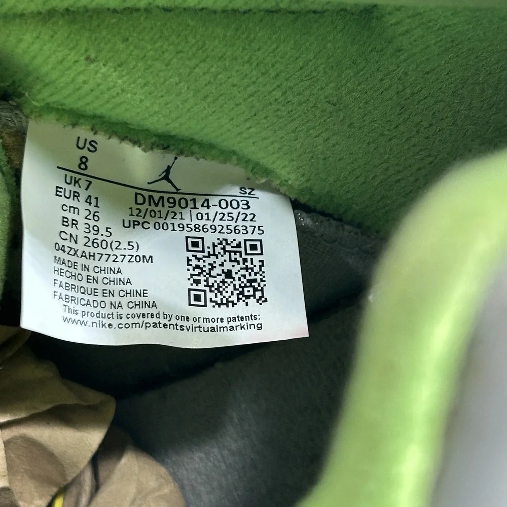 Nike Air Jordan 5 Retro Green Bean Silver Grey 2022 Size 8 DM9014-003